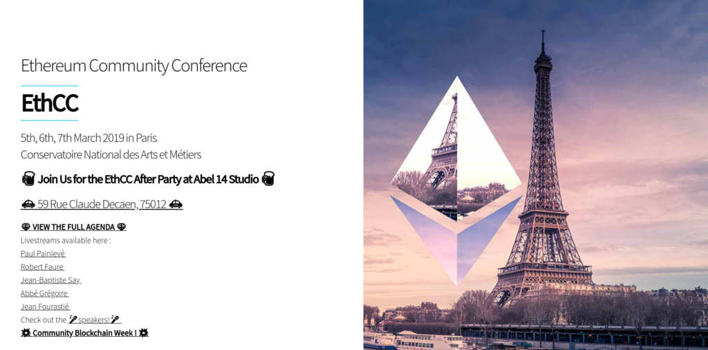 Ethereum ETHCC Paris reverse webassembly patrick ventuzelo analysis smart contract Parity Kovan mainnet testnet conference talk